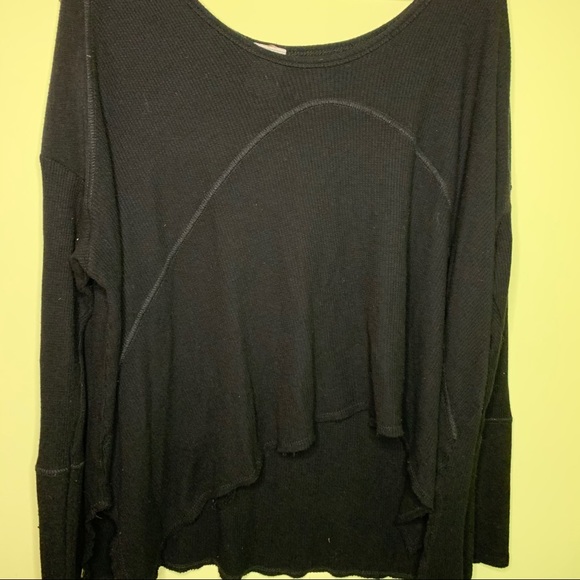 Black wide neck top - Picture 4 of 7